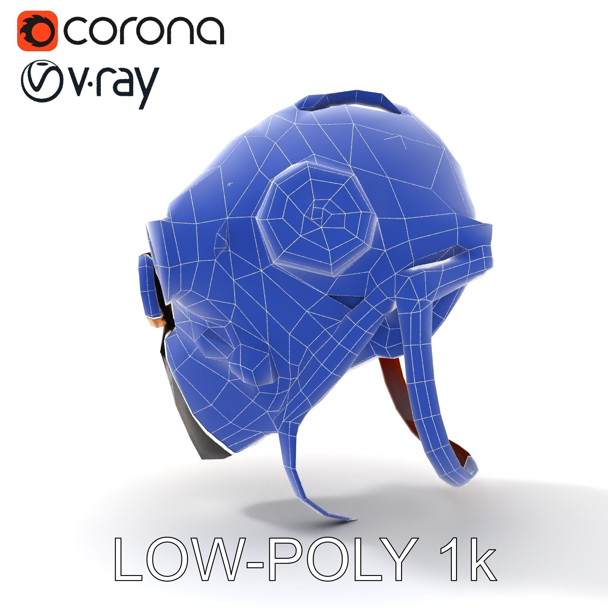 Steampunk Helmet Model Pack with Detailed Interiors Low-poly 3D model_33