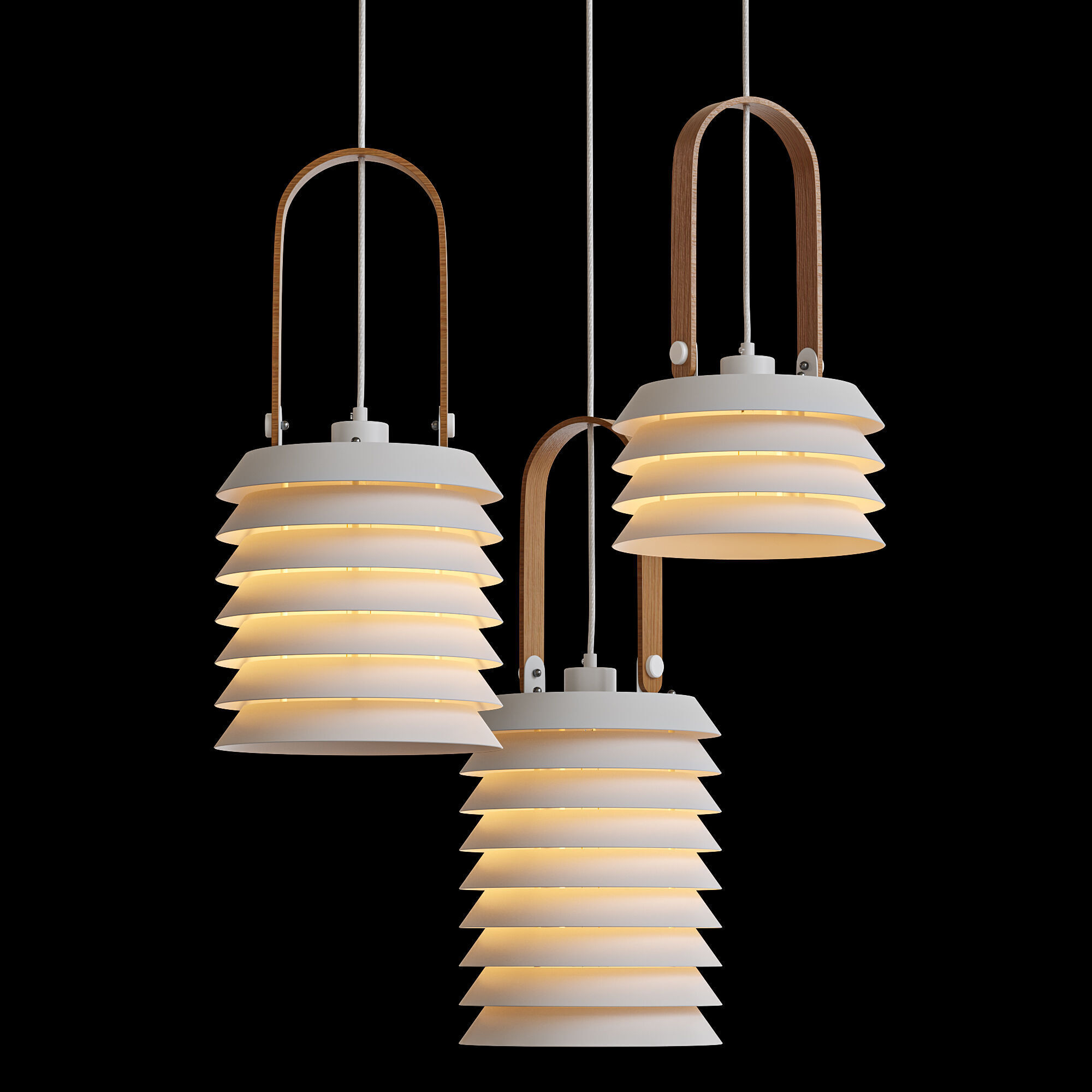 Hanging lamp ROINE Low-poly 3D model_1