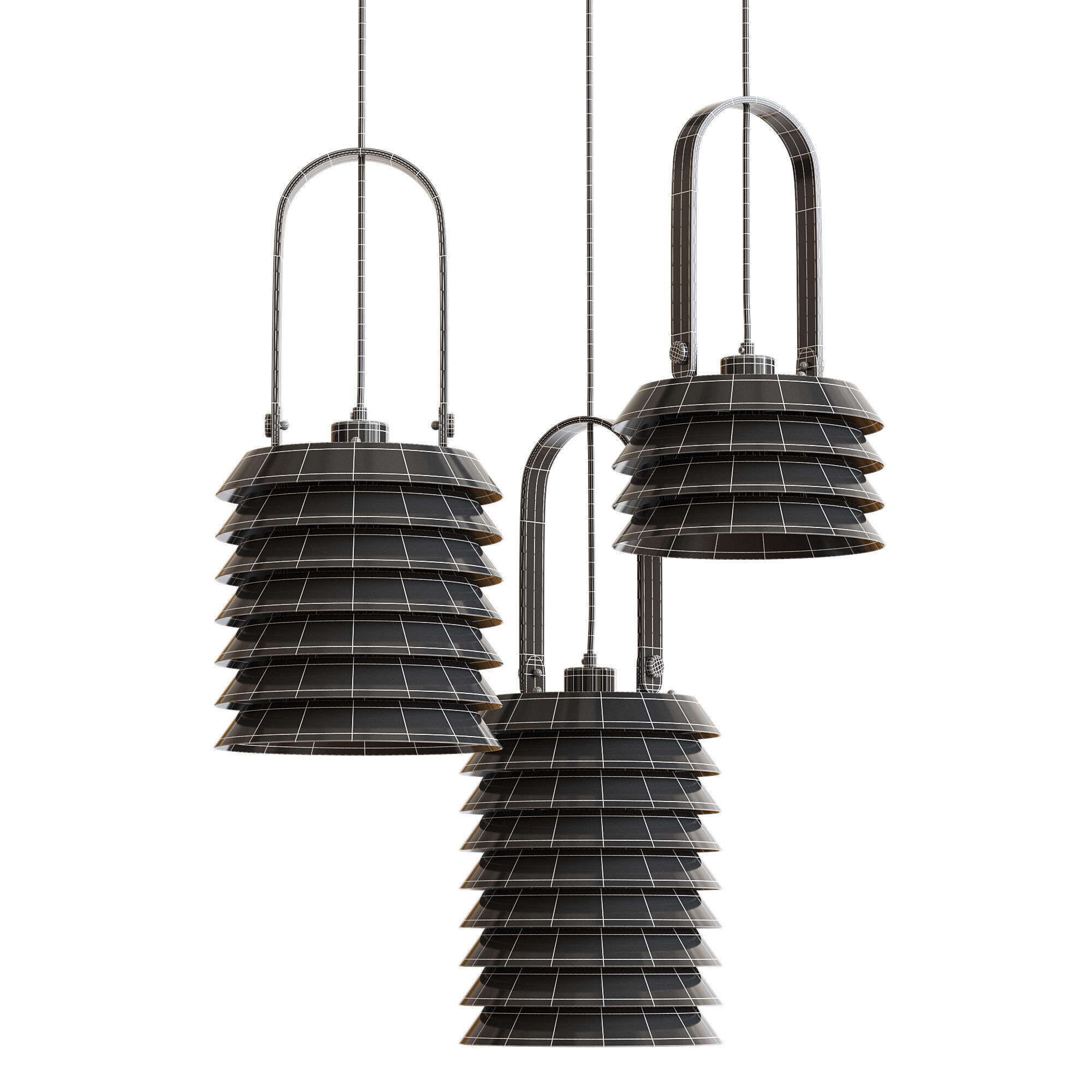 Hanging lamp ROINE Low-poly 3D model_5