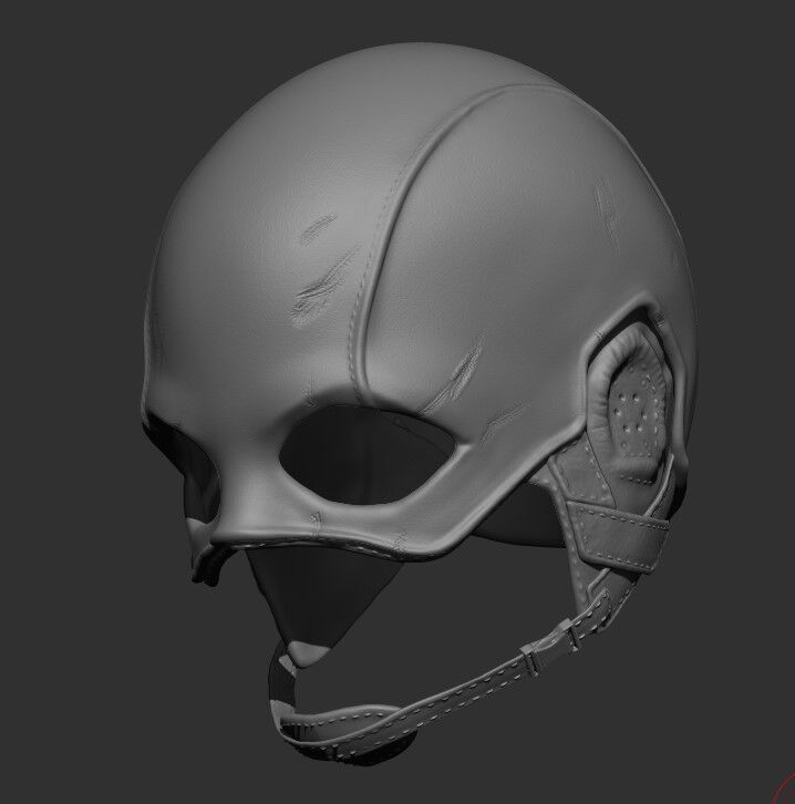 Captain America Helmet 3D print model_2
