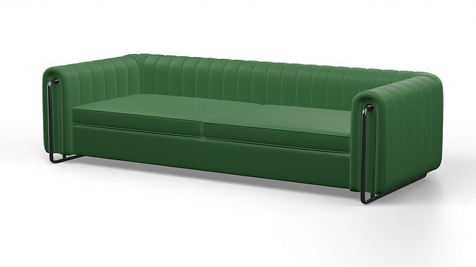 Green fabric Sofa  3D model
