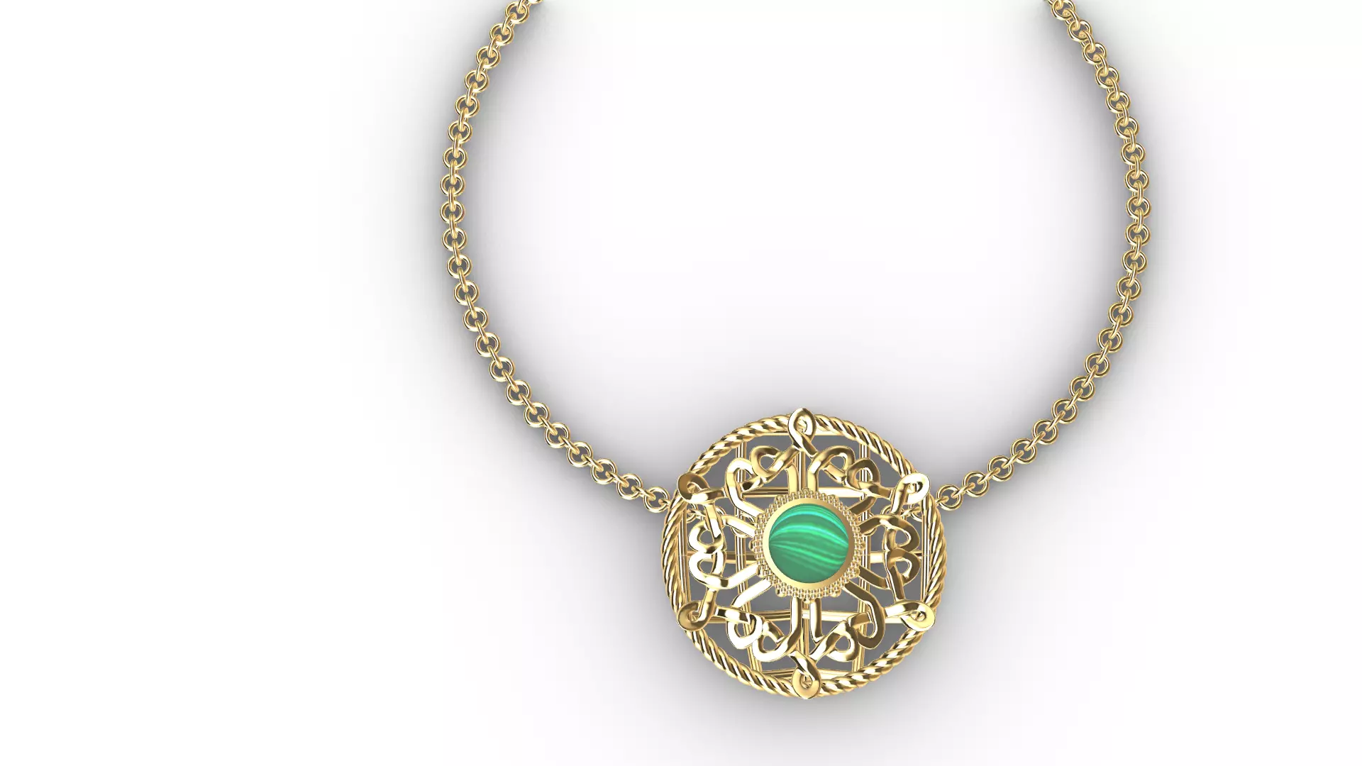 celtic knot necklace 3D print model_0