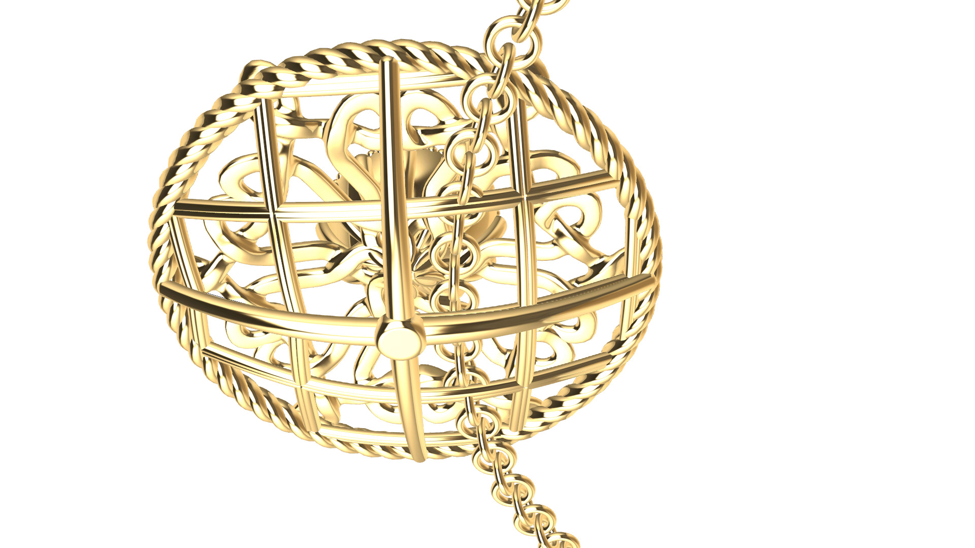 celtic knot necklace 3D print model_3