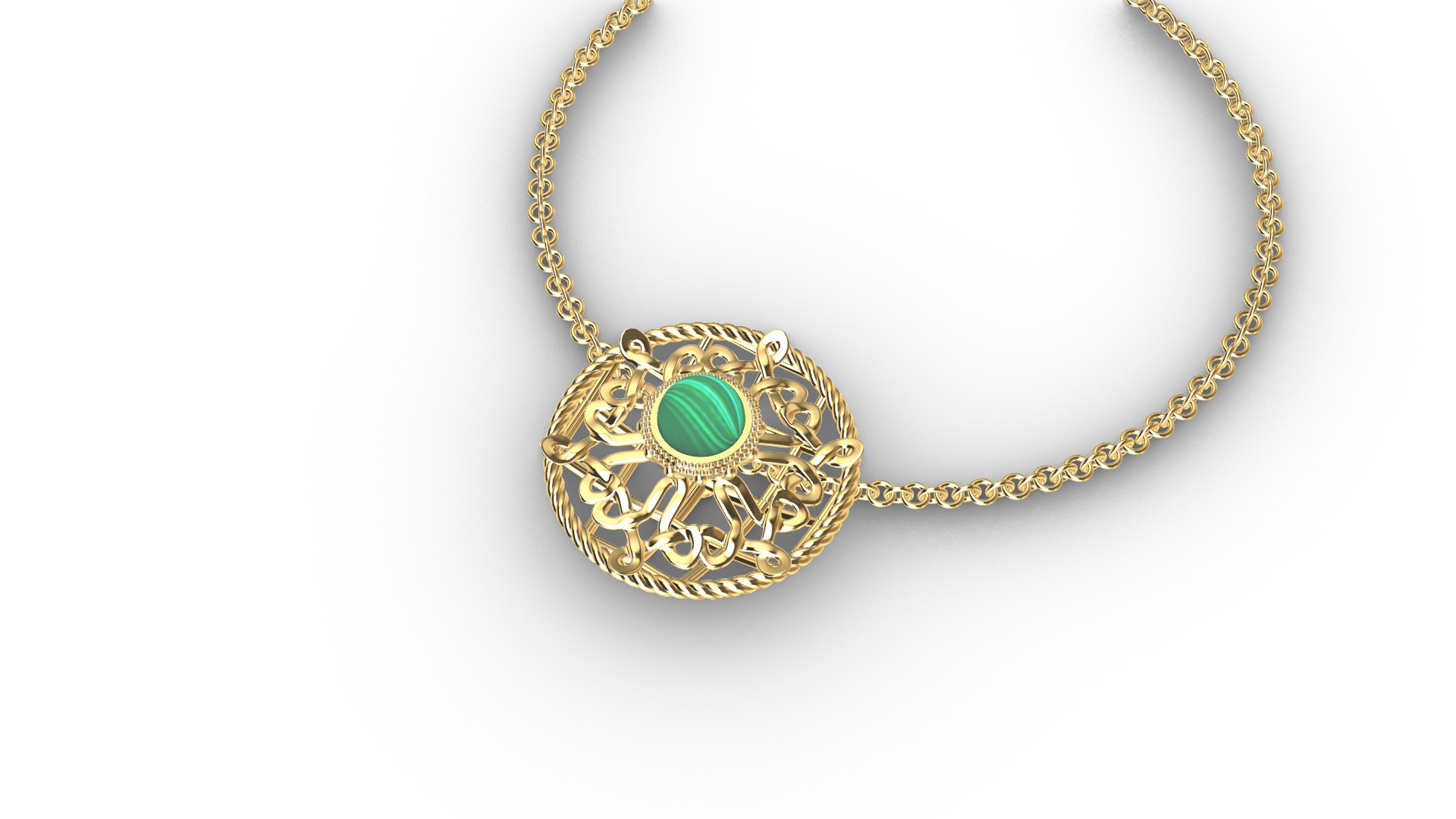 celtic knot necklace 3D print model_1