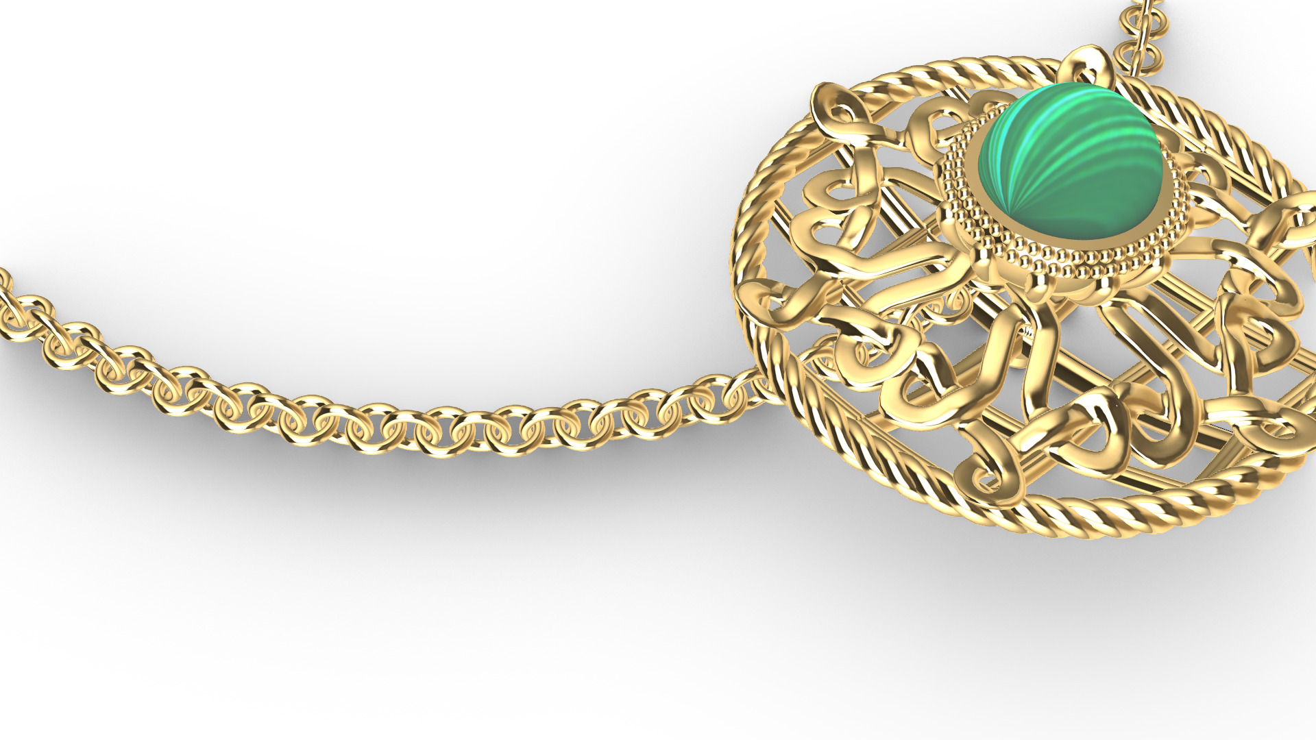 celtic knot necklace 3D print model_5