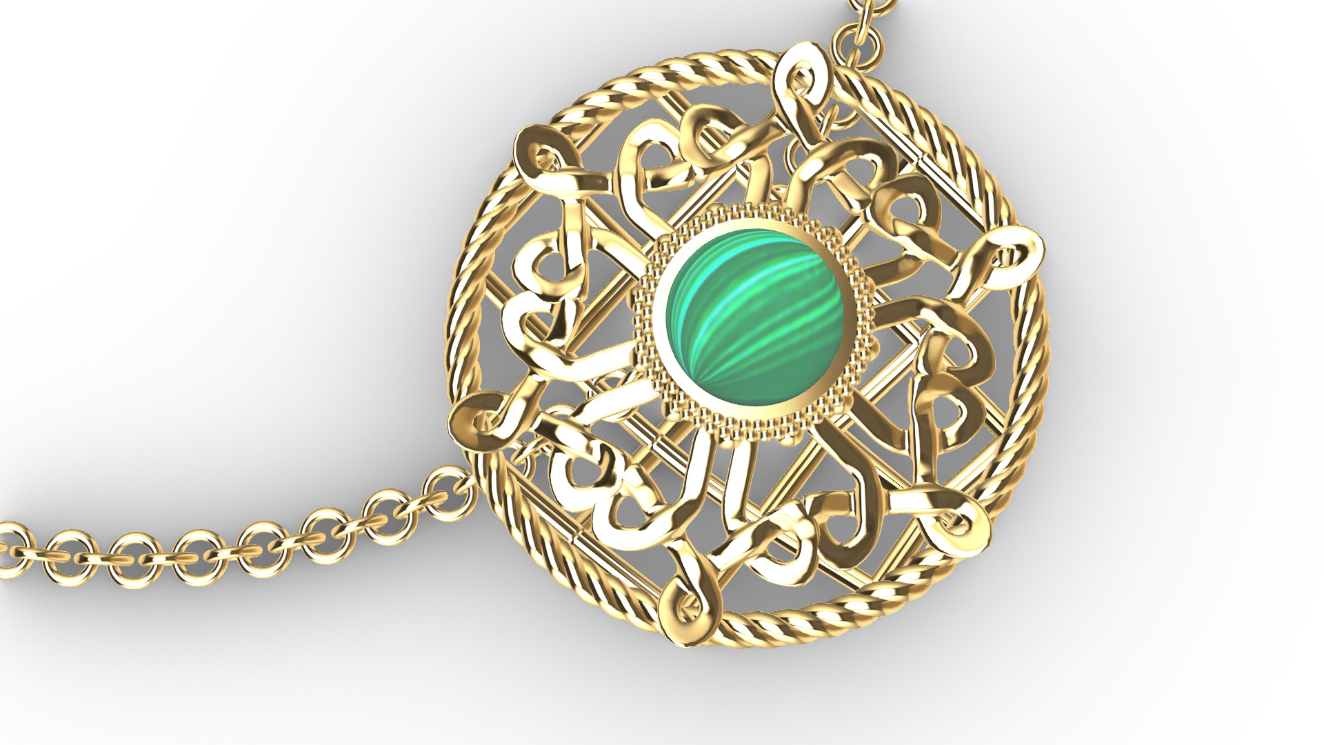 celtic knot necklace 3D print model_2