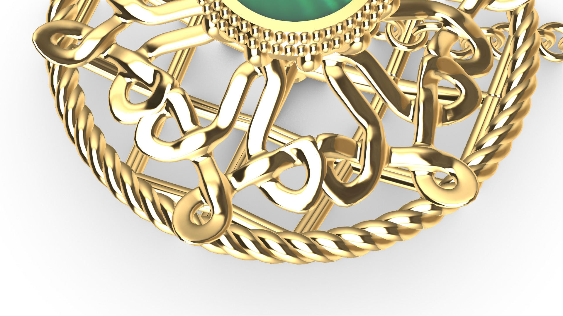 celtic knot necklace 3D print model_4