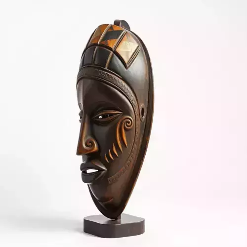 Decorative African Mask Model Pack  Tribal Mask Sculpture Set