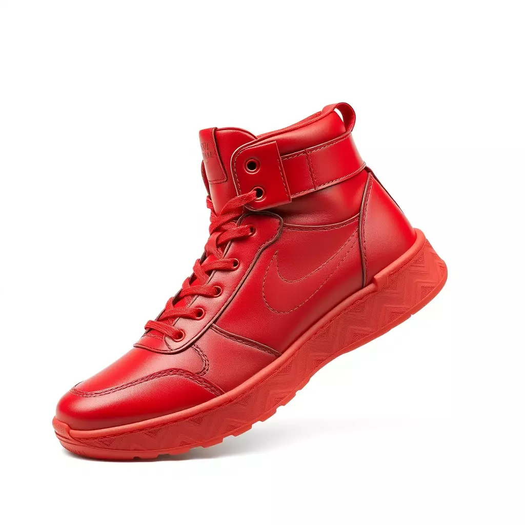 Red HighTop Sneaker Model Pack Low-poly 3D model_0
