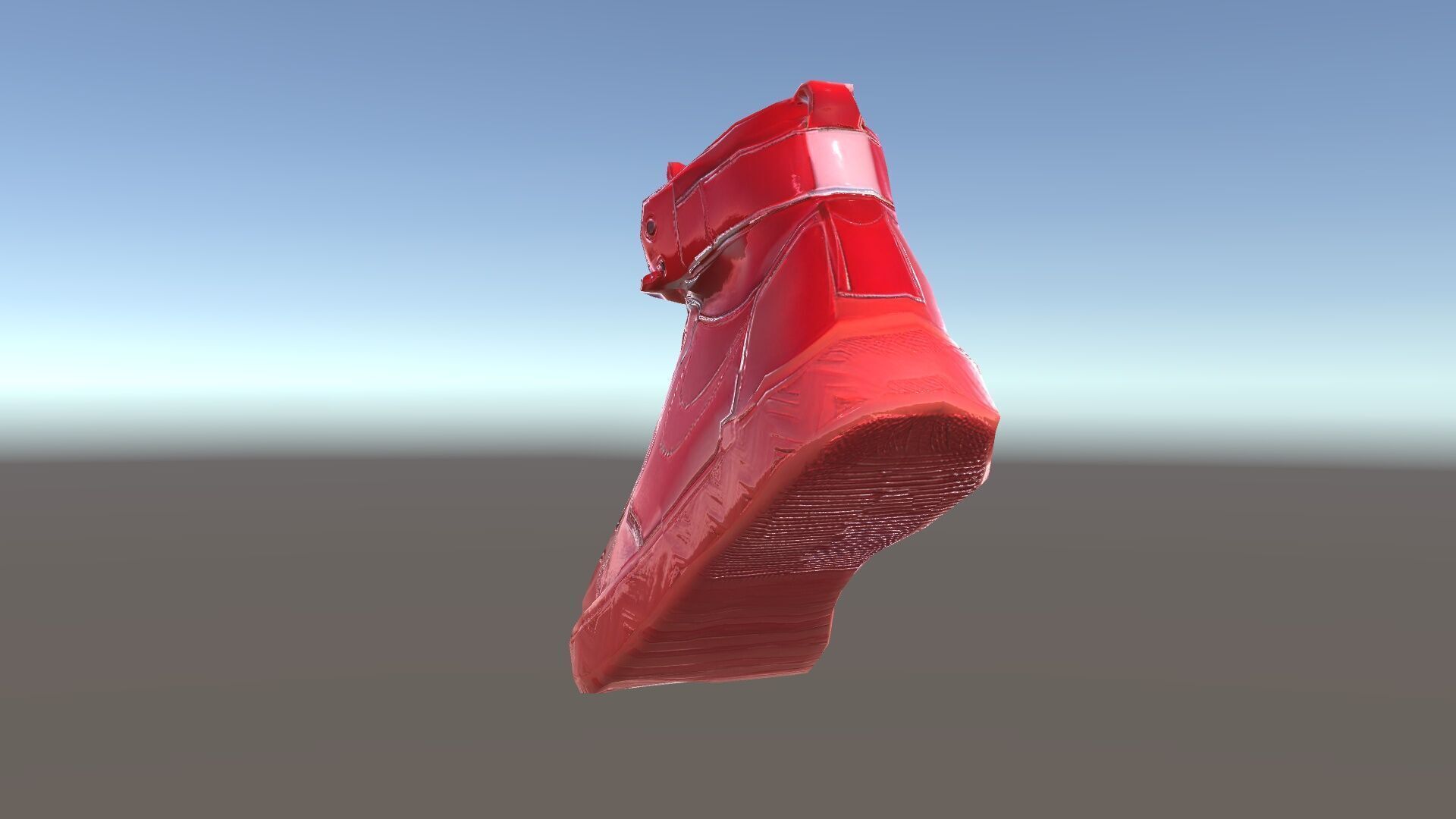 Red HighTop Sneaker Model Pack Low-poly 3D model_7