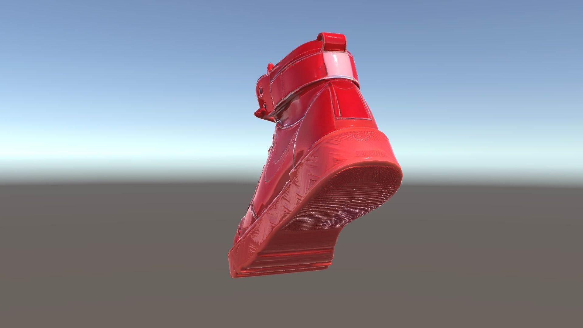 Red HighTop Sneaker Model Pack Low-poly 3D model_6