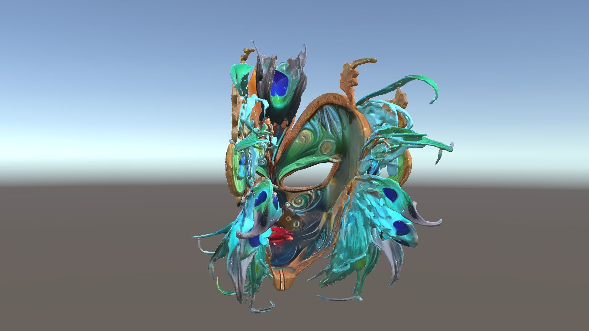 Intricate Venetian Carnival Mask Model Pack Low-poly 3D model_28