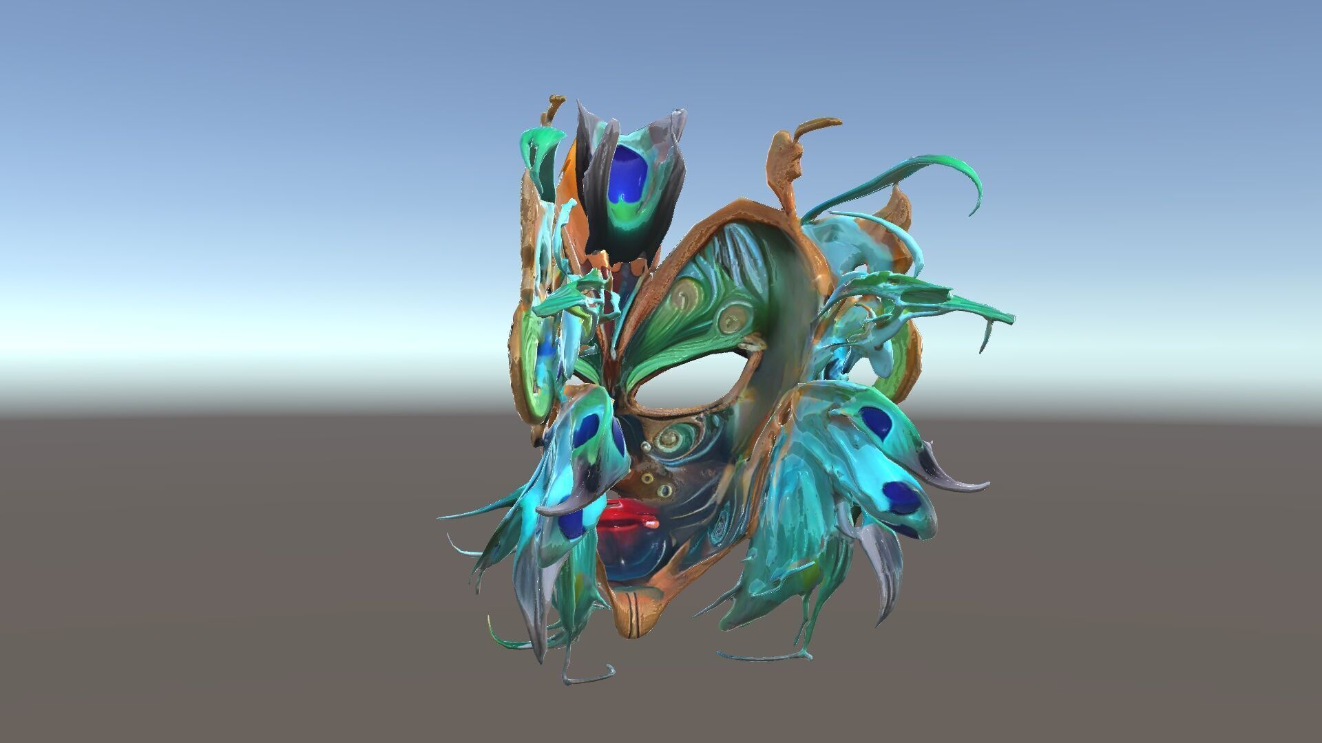 Intricate Venetian Carnival Mask Model Pack Low-poly 3D model_16