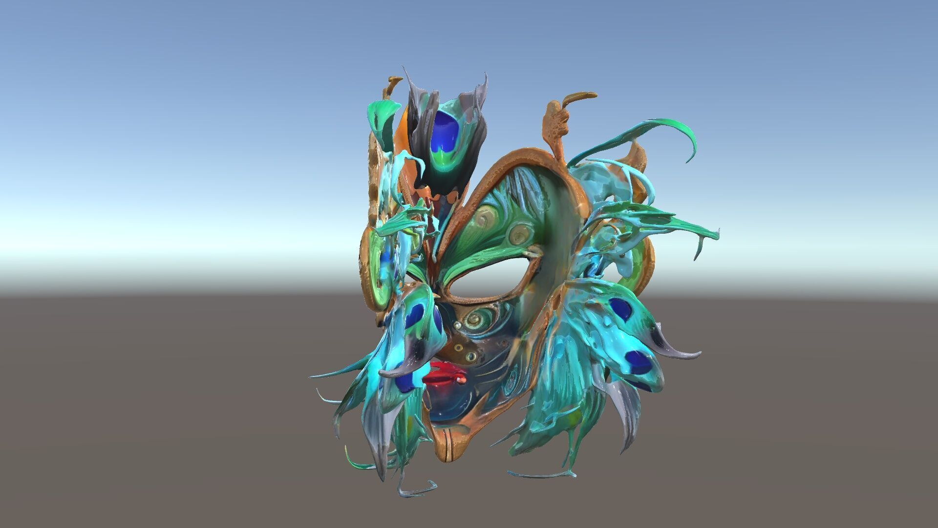 Intricate Venetian Carnival Mask Model Pack Low-poly 3D model_5