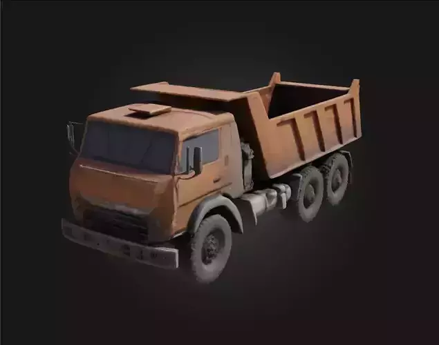 Red Dump Truck  Heavy Duty Hauler for Industrial Scenes