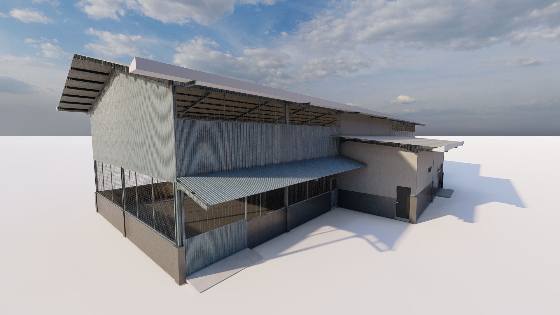 Warehouse-Warehouse Building 3D model_3