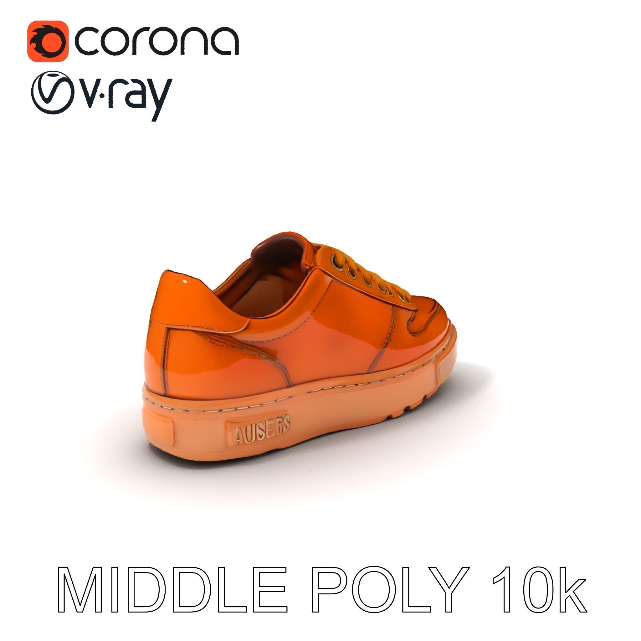 Stylish Leather Shoe D Model Pack Low-poly 3D model_27