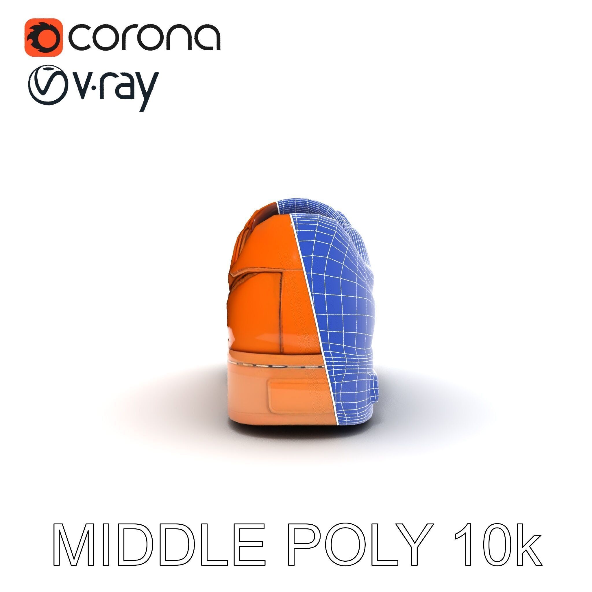 Stylish Leather Shoe D Model Pack Low-poly 3D model_19