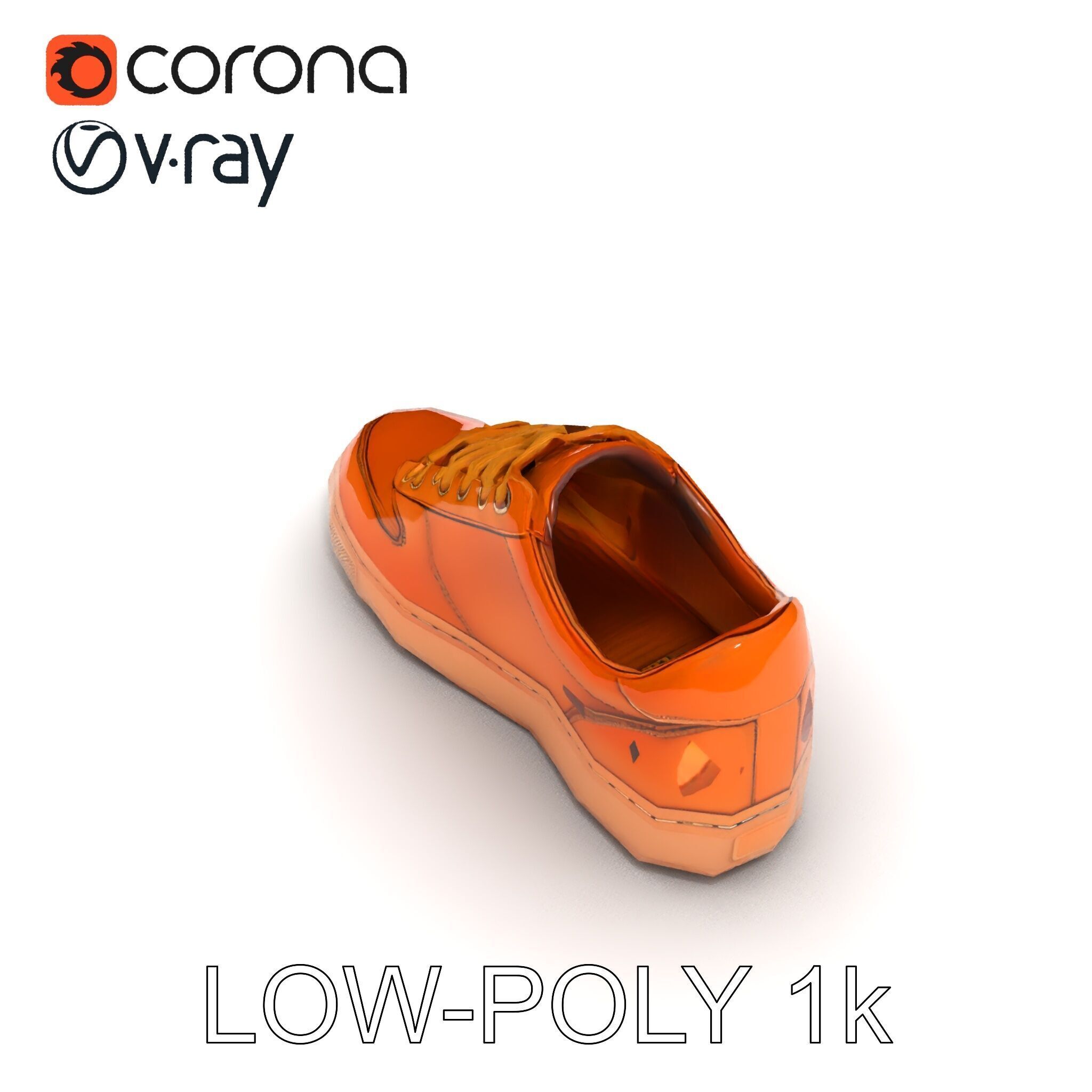 Stylish Leather Shoe D Model Pack Low-poly 3D model_22