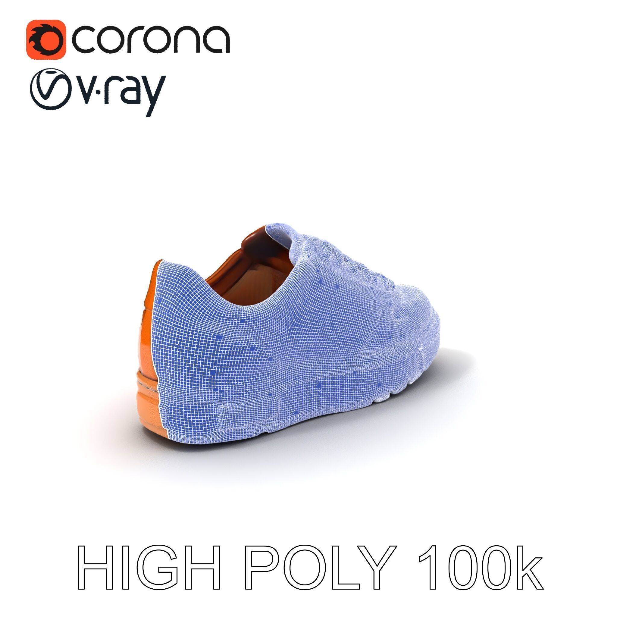 Stylish Leather Shoe D Model Pack Low-poly 3D model_4