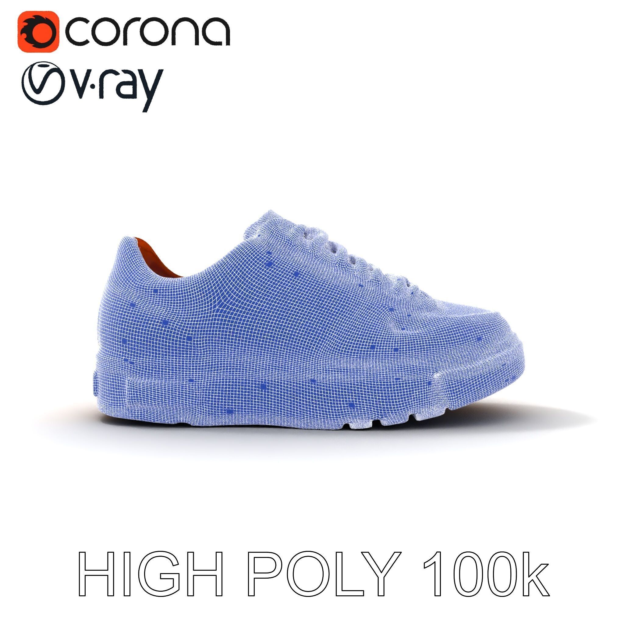 Stylish Leather Shoe D Model Pack Low-poly 3D model_23