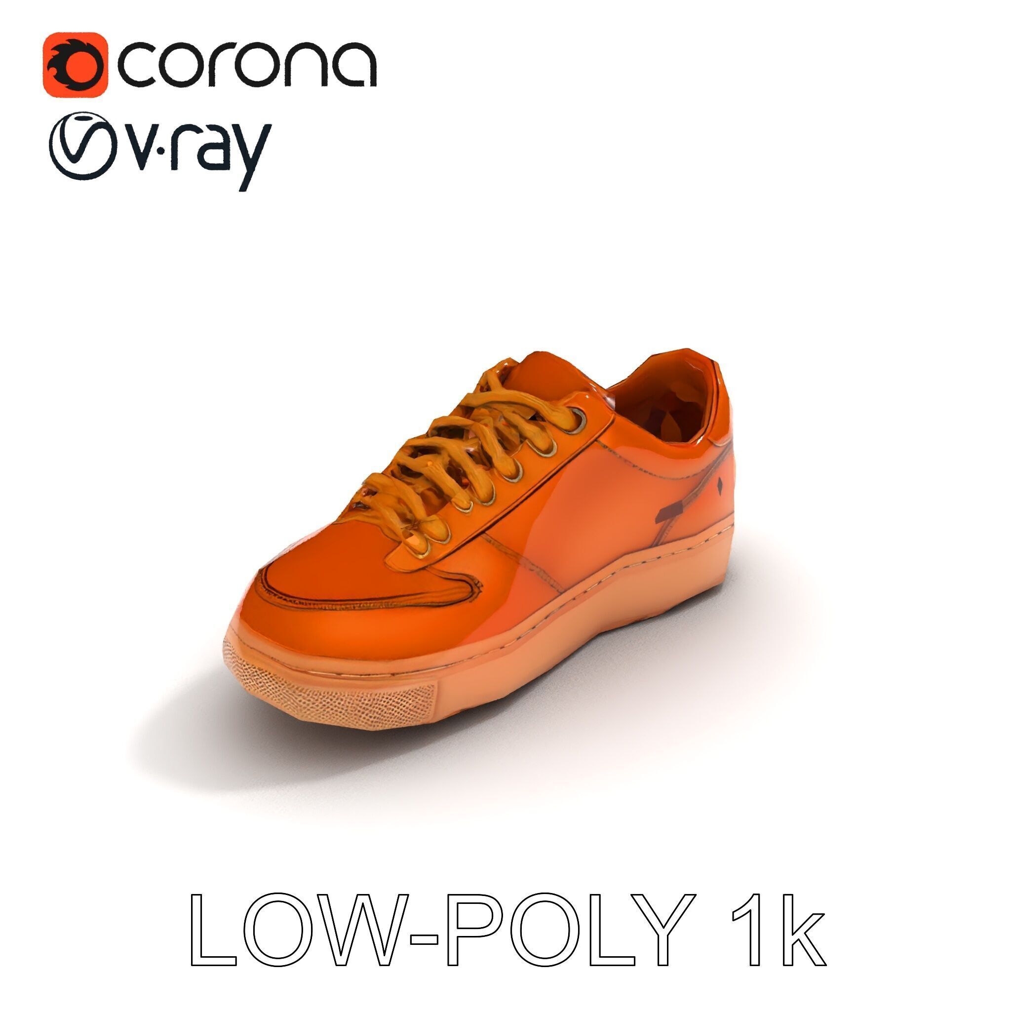 Stylish Leather Shoe D Model Pack Low-poly 3D model_28