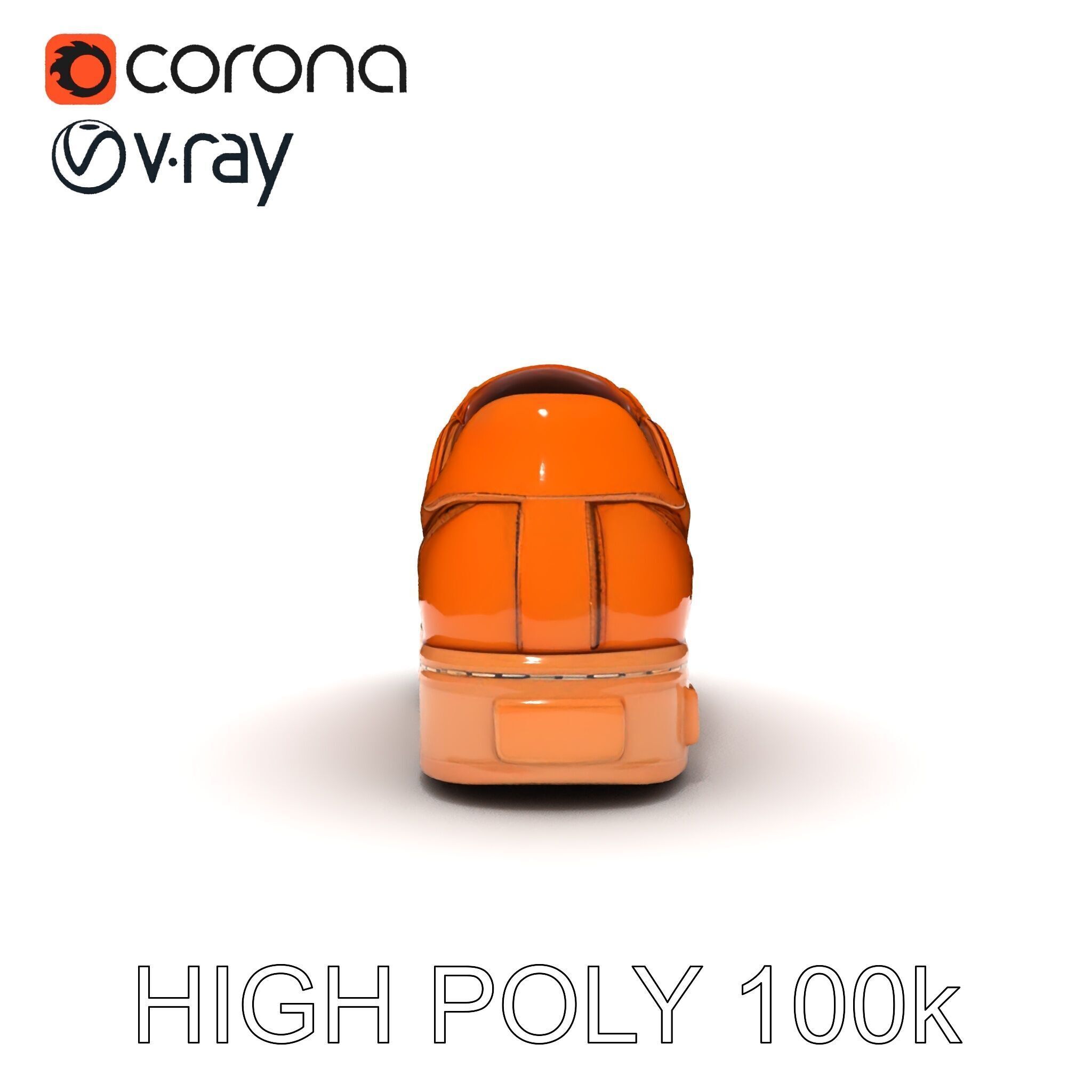 Stylish Leather Shoe D Model Pack Low-poly 3D model_26