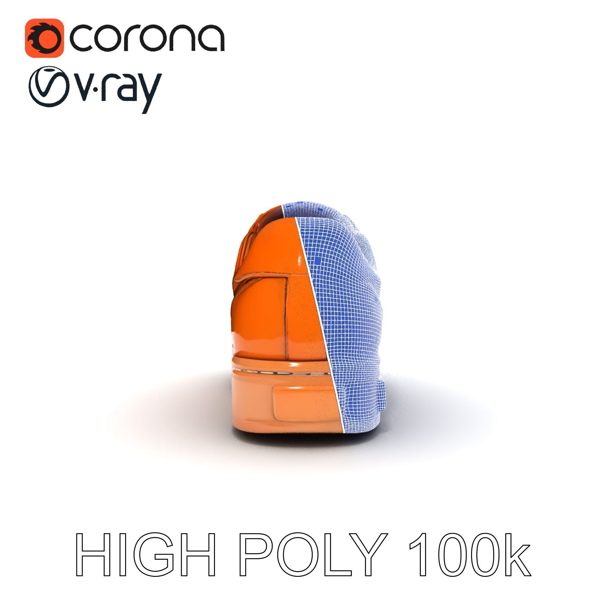 Stylish Leather Shoe D Model Pack Low-poly 3D model_35