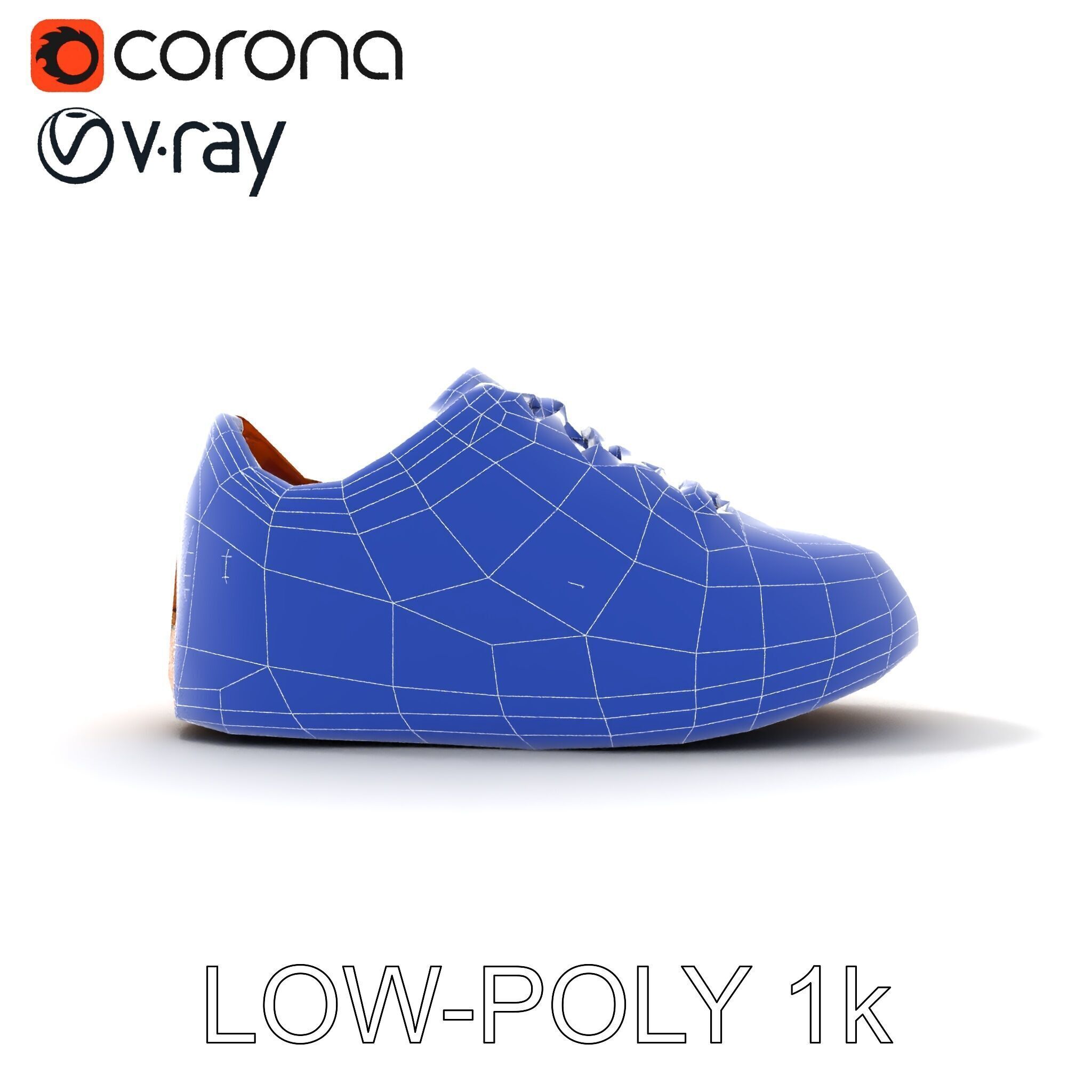 Stylish Leather Shoe D Model Pack Low-poly 3D model_25
