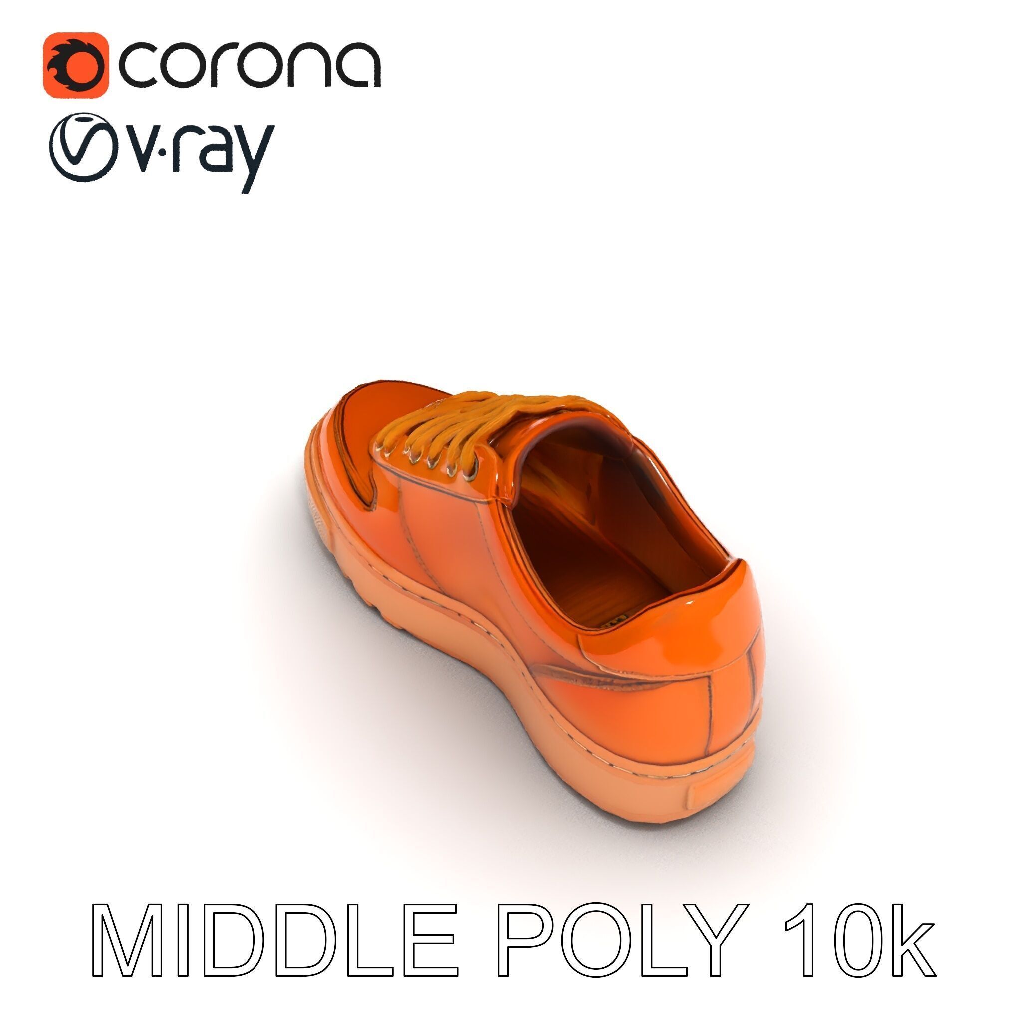 Stylish Leather Shoe D Model Pack Low-poly 3D model_29