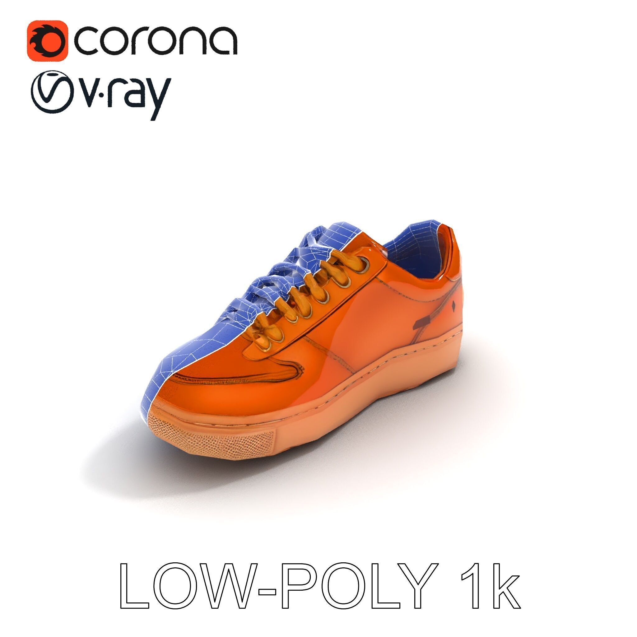 Stylish Leather Shoe D Model Pack Low-poly 3D model_30