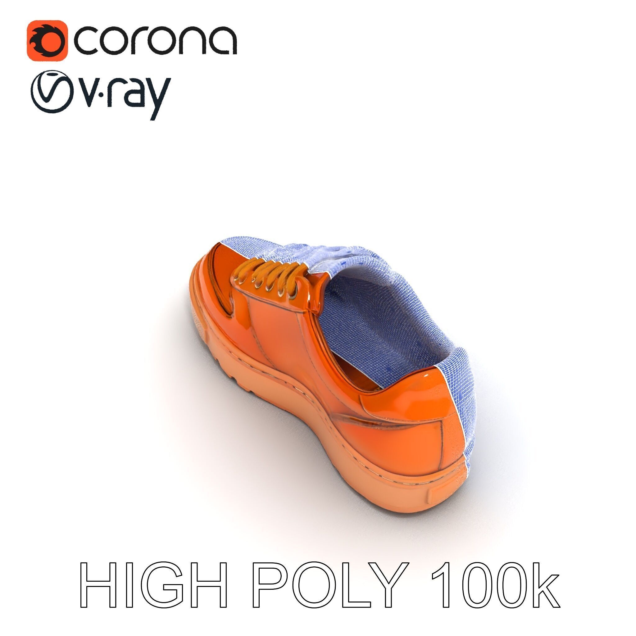 Stylish Leather Shoe D Model Pack Low-poly 3D model_31