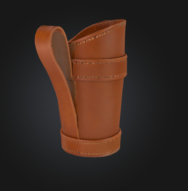 Sword Arrow Bow And Pocket for keeping arrows Low-poly 3D model_14