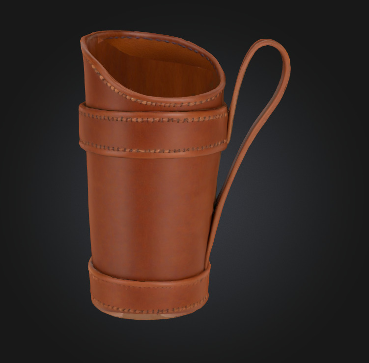 Sword Arrow Bow And Pocket for keeping arrows Low-poly 3D model_17