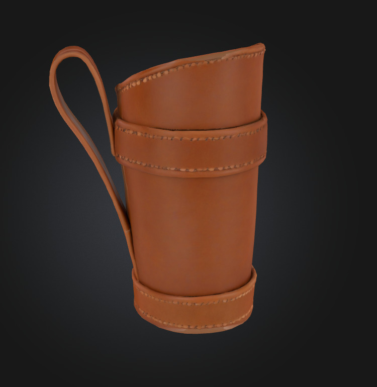 Sword Arrow Bow And Pocket for keeping arrows Low-poly 3D model_15