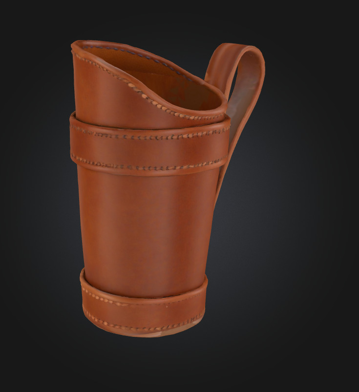 Sword Arrow Bow And Pocket for keeping arrows Low-poly 3D model_18