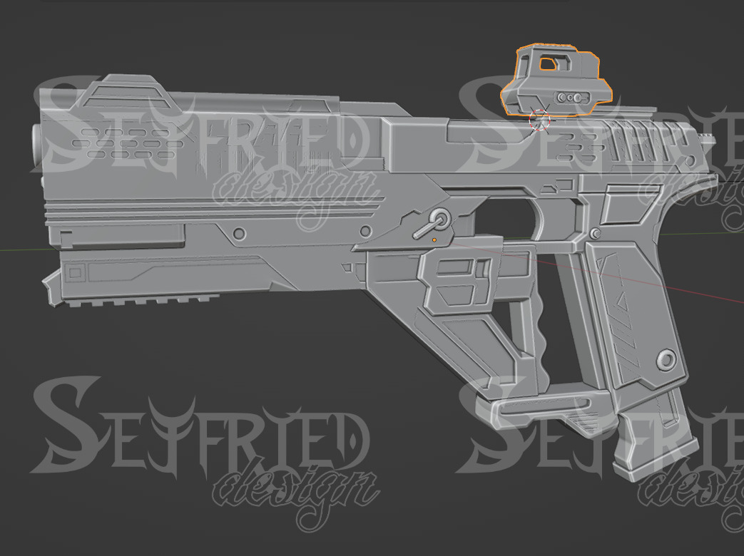 Love and Deepspace Caleb gun Cosplay props 3D print model_1