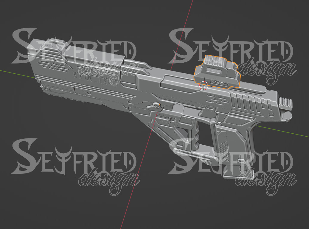 Love and Deepspace Caleb gun Cosplay props 3D print model_3