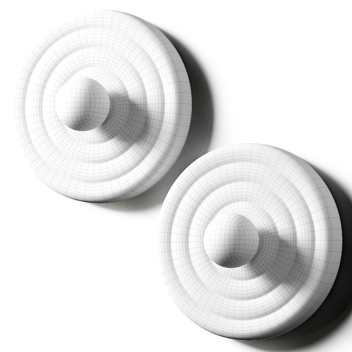 Wabi sabi round wall light 3D model_3