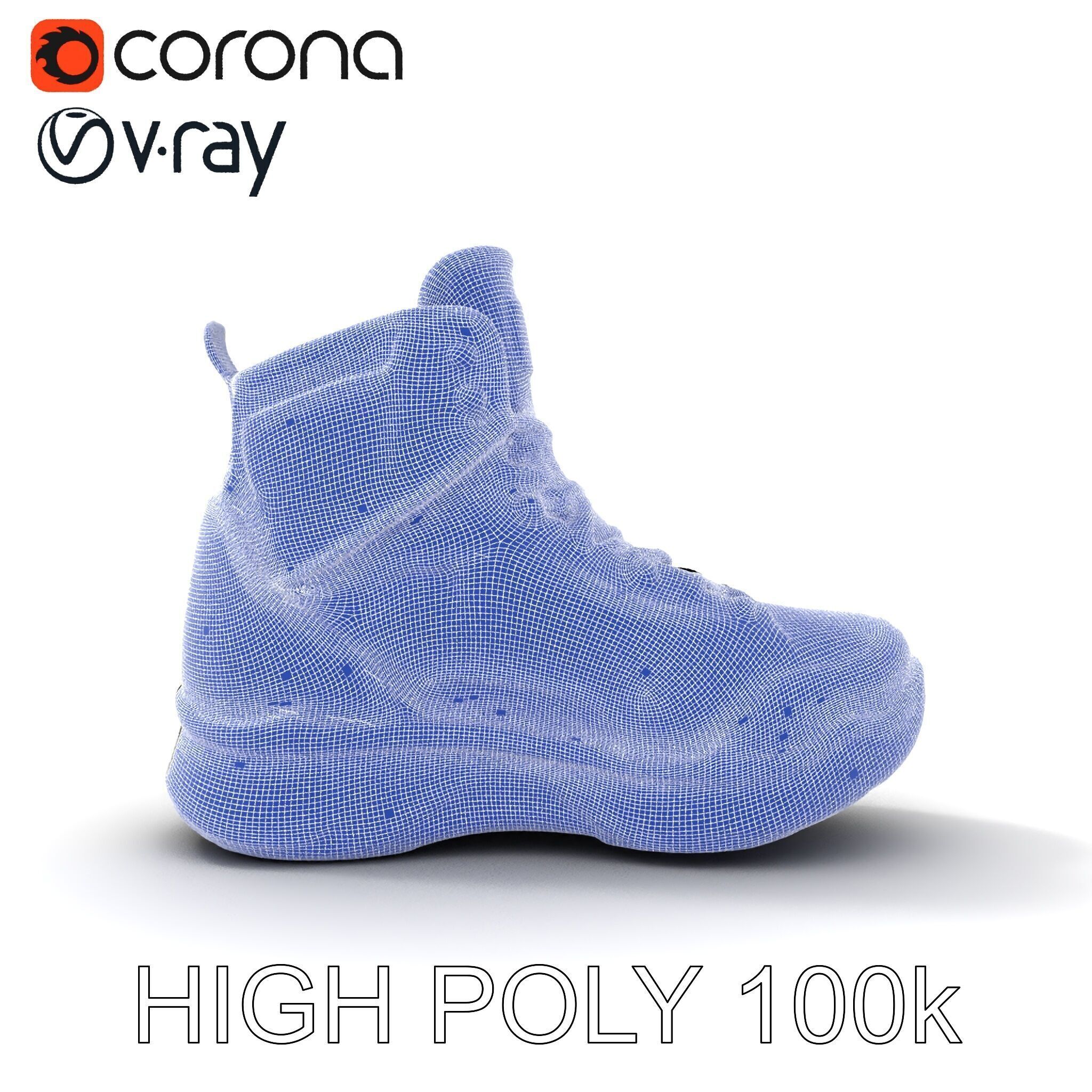 Black Tactical Boot D Model Pack Low-poly 3D model_26