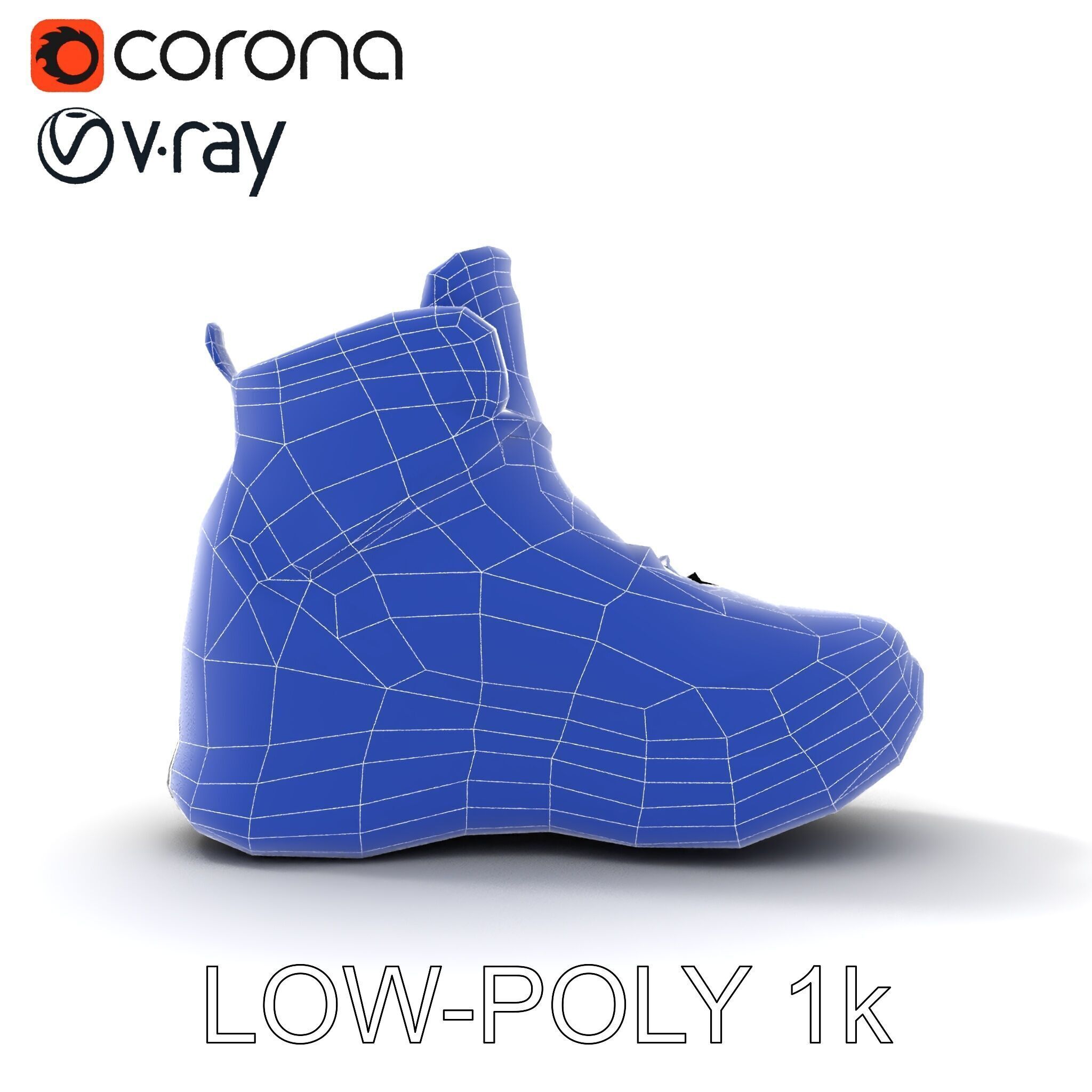 Black Tactical Boot D Model Pack Low-poly 3D model_21