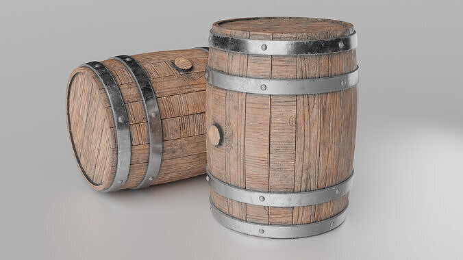 Wooden Barrel  3D model