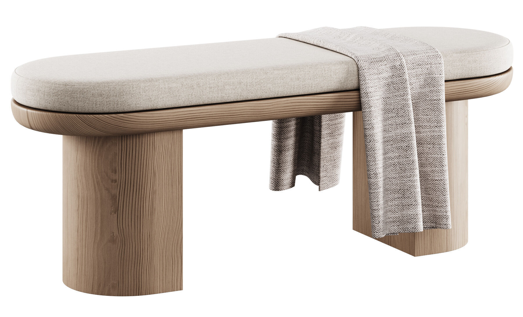 Luna Dining Bench By Cancan 3D model_11
