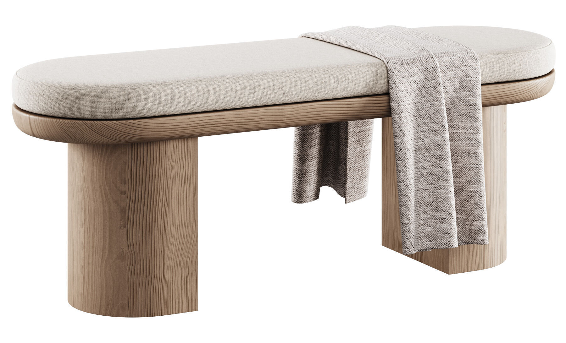 Luna Dining Bench By Cancan 3D model_7