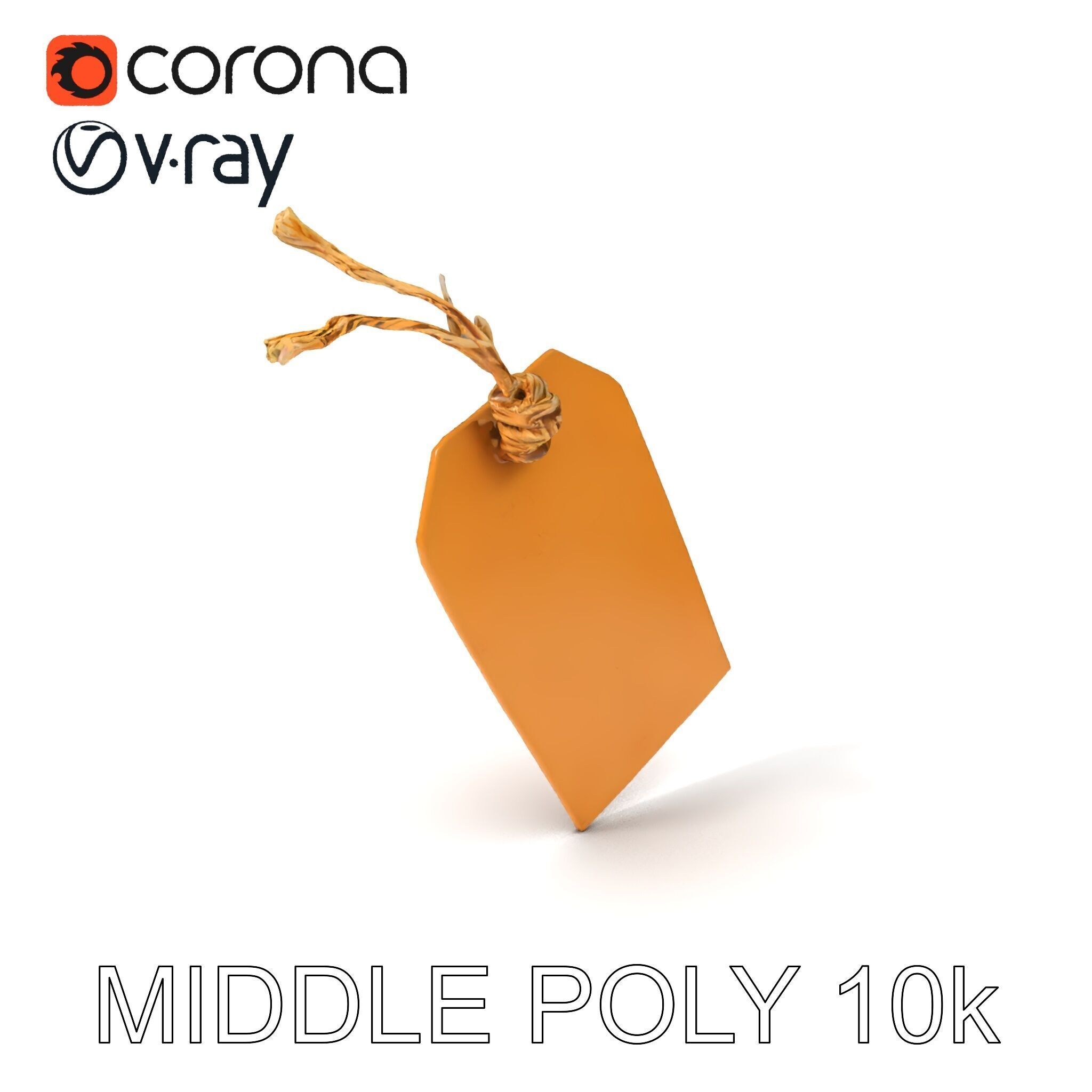 Vintage Paper Tag D Model Pack Texture_16