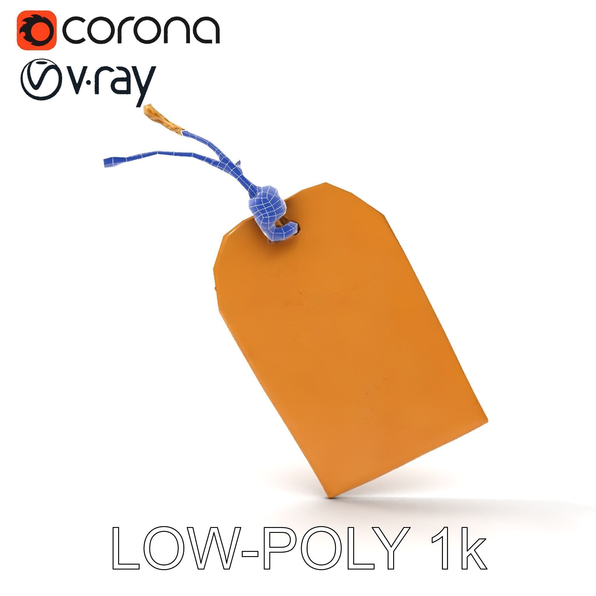 Vintage Paper Tag D Model Pack Texture_25