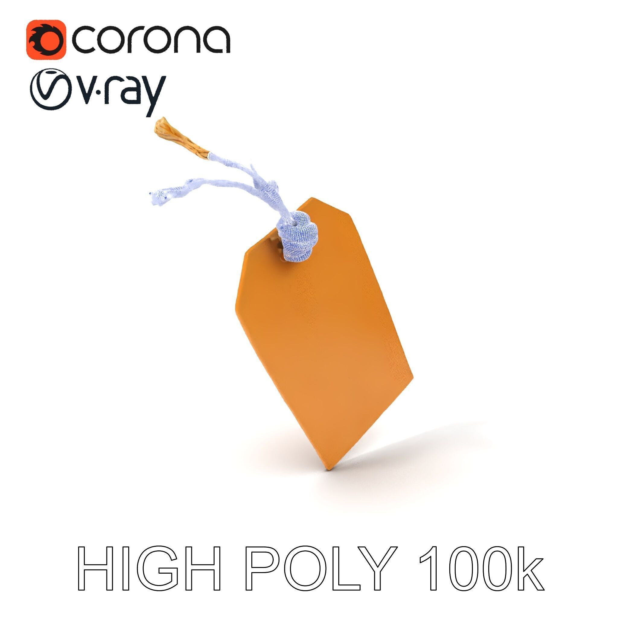 Vintage Paper Tag D Model Pack Texture_4