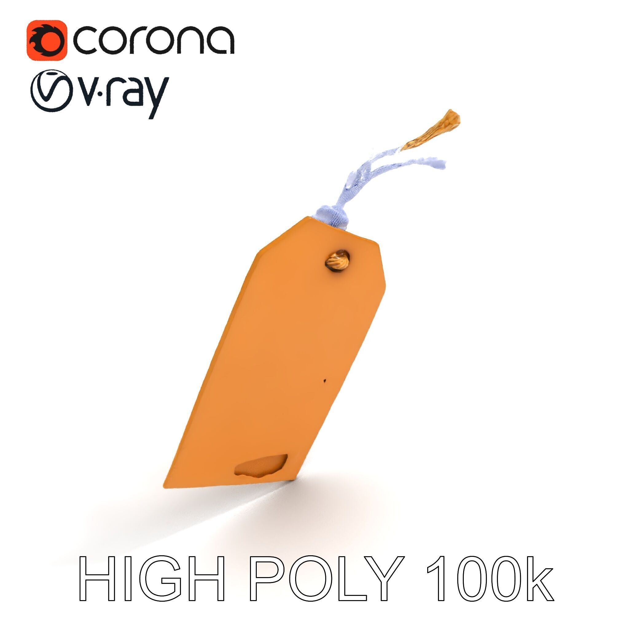 Vintage Paper Tag D Model Pack Texture_18