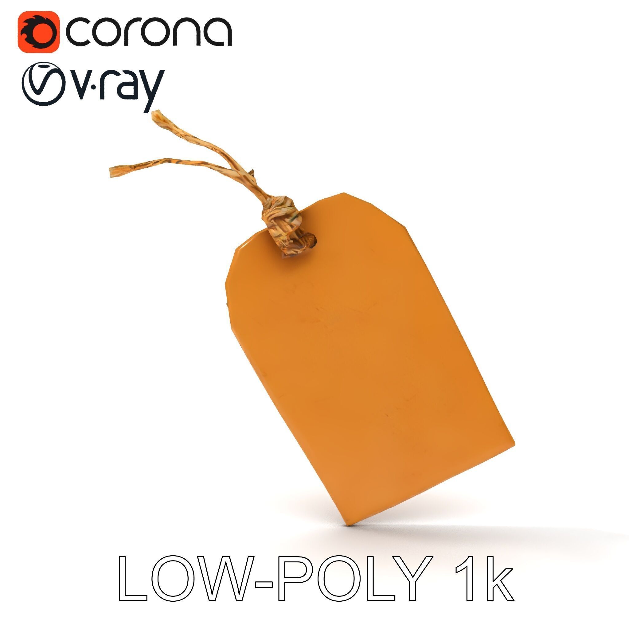 Vintage Paper Tag D Model Pack Texture_31