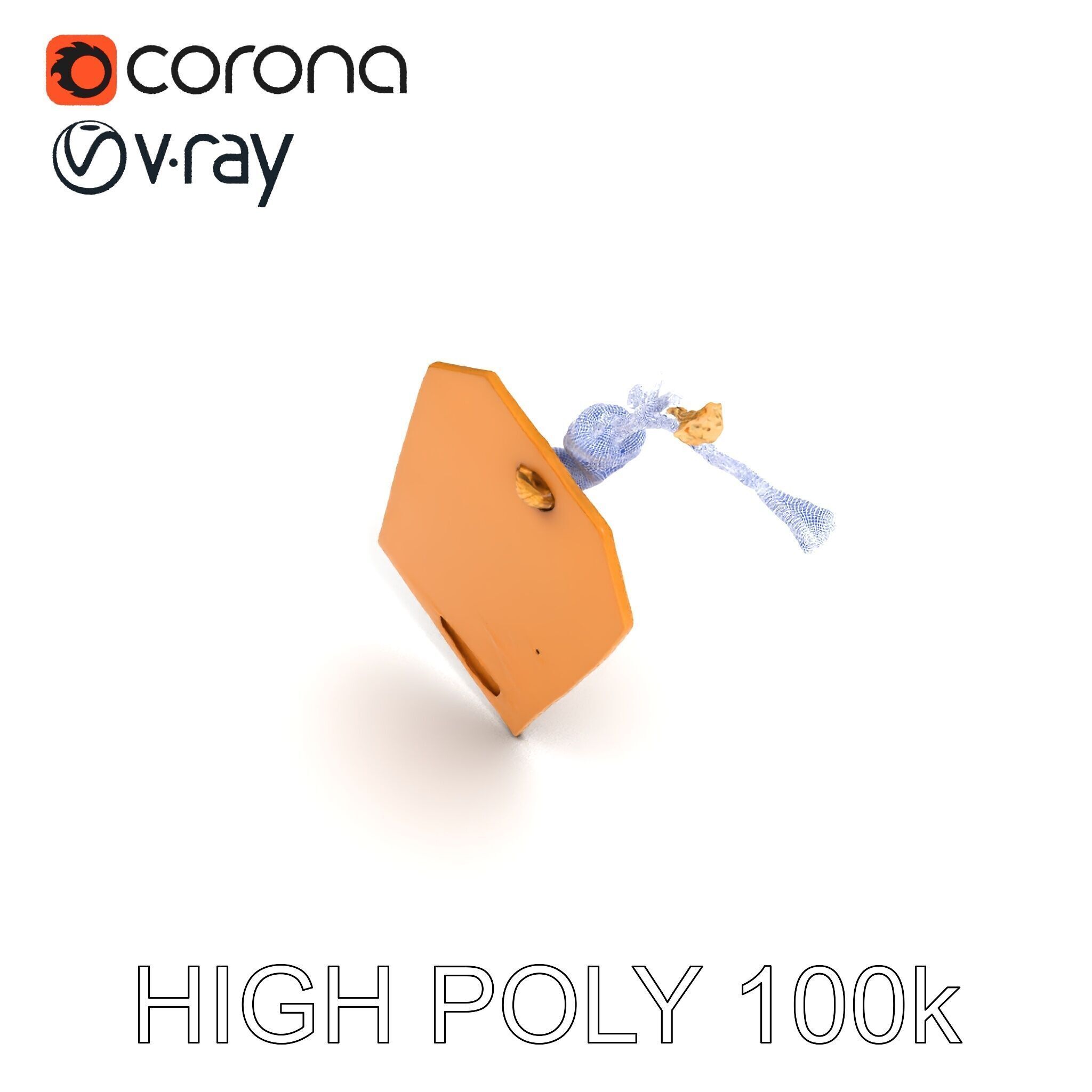 Vintage Paper Tag D Model Pack Texture_15